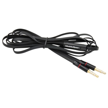 Mobilespec MBS 3.5MM TO 3.5MM W/ MIC CBL&SPKR 6'BLK MBS12302